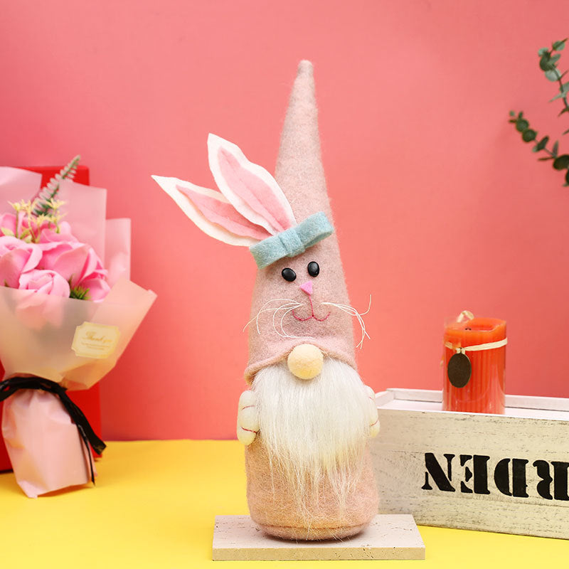 Easter decorations pointed hats cute rabbit faceless dolls home decoration gnome doll ornaments