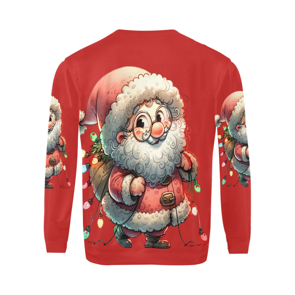 Gnome Christmas Men's Crew neck Sweatshirt Made in USA