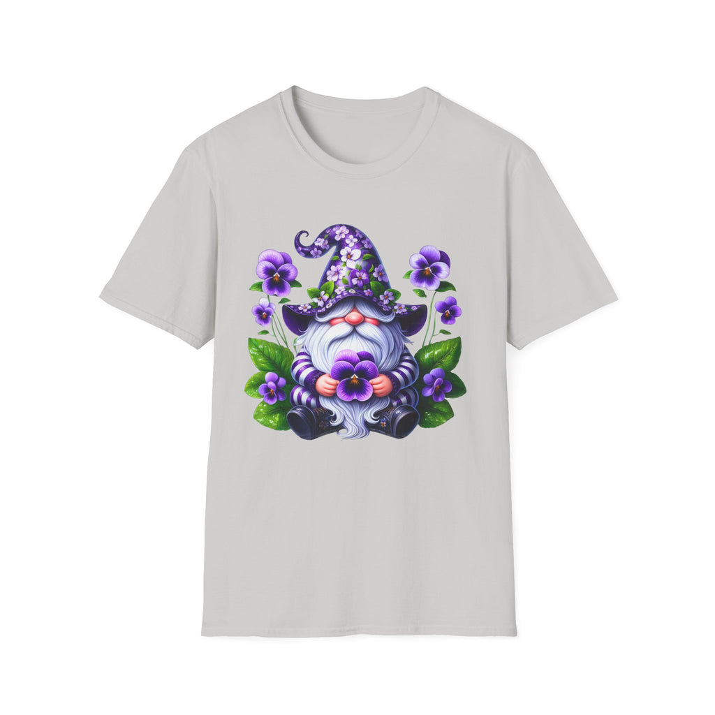 Purple Pansy Garden Gnome T-Shirt