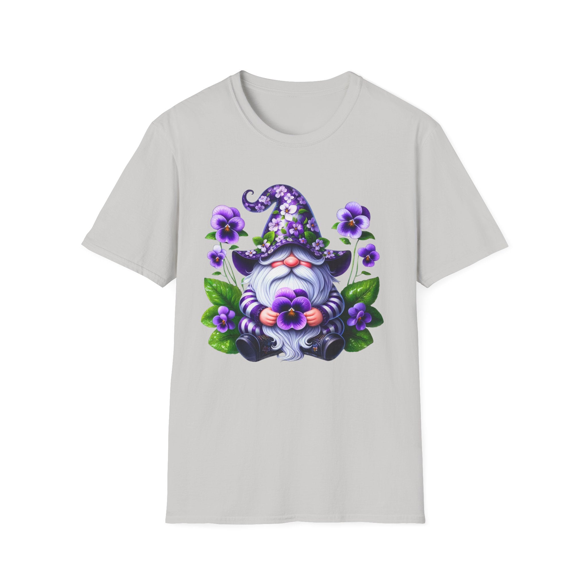 Purple Pansy Garden Gnome T-Shirt