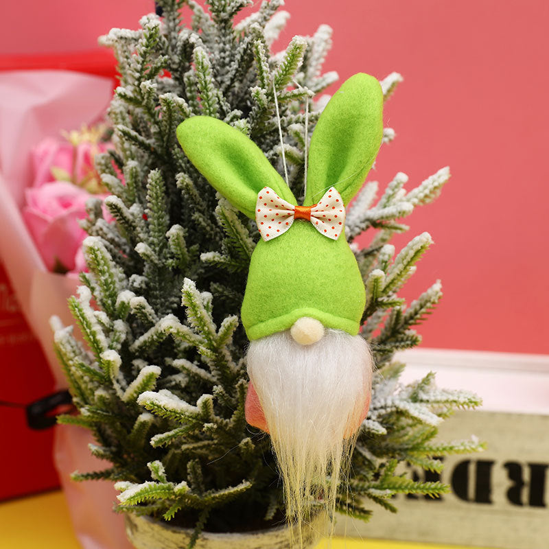 New Easter Decorations Elf Rabbit Faceless Doll Gnome Doll Small Pendant Home Ornament