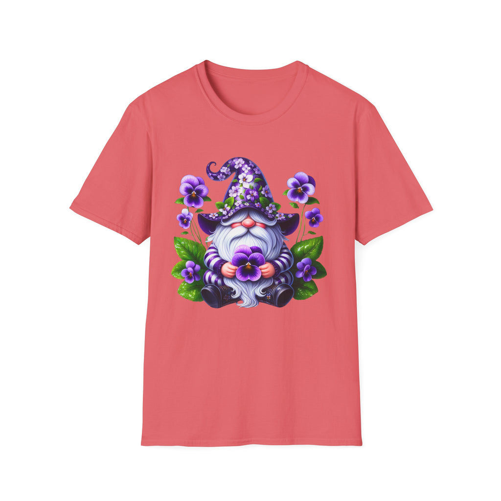 Purple Pansy Garden Gnome T-Shirt