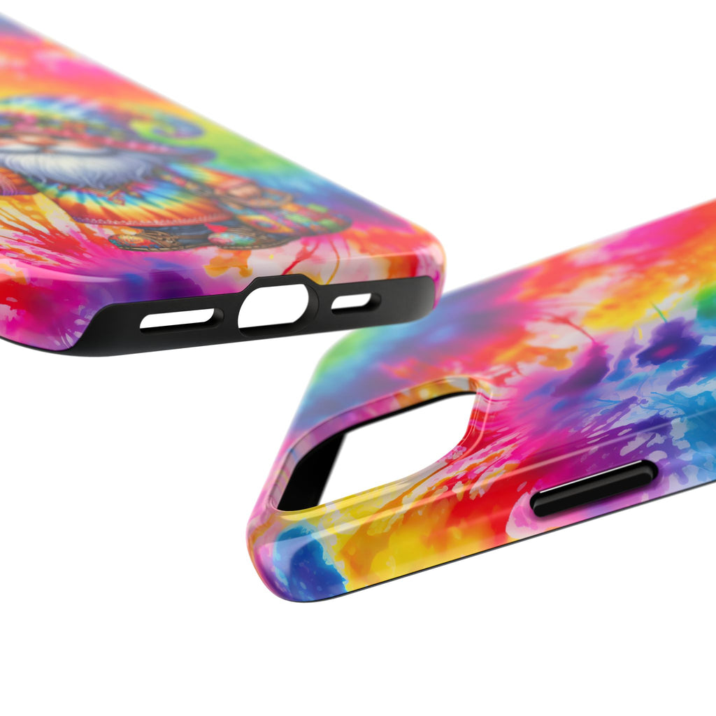 Tie-Dye Gnome Tough Phone Case — Colorful Boho Protective Phone Cover