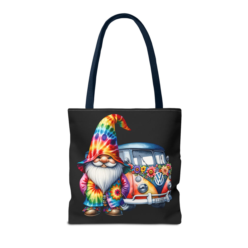 Tie-Dye Gnome Tote Bag — Hippie Van Floral Boho Market Tote