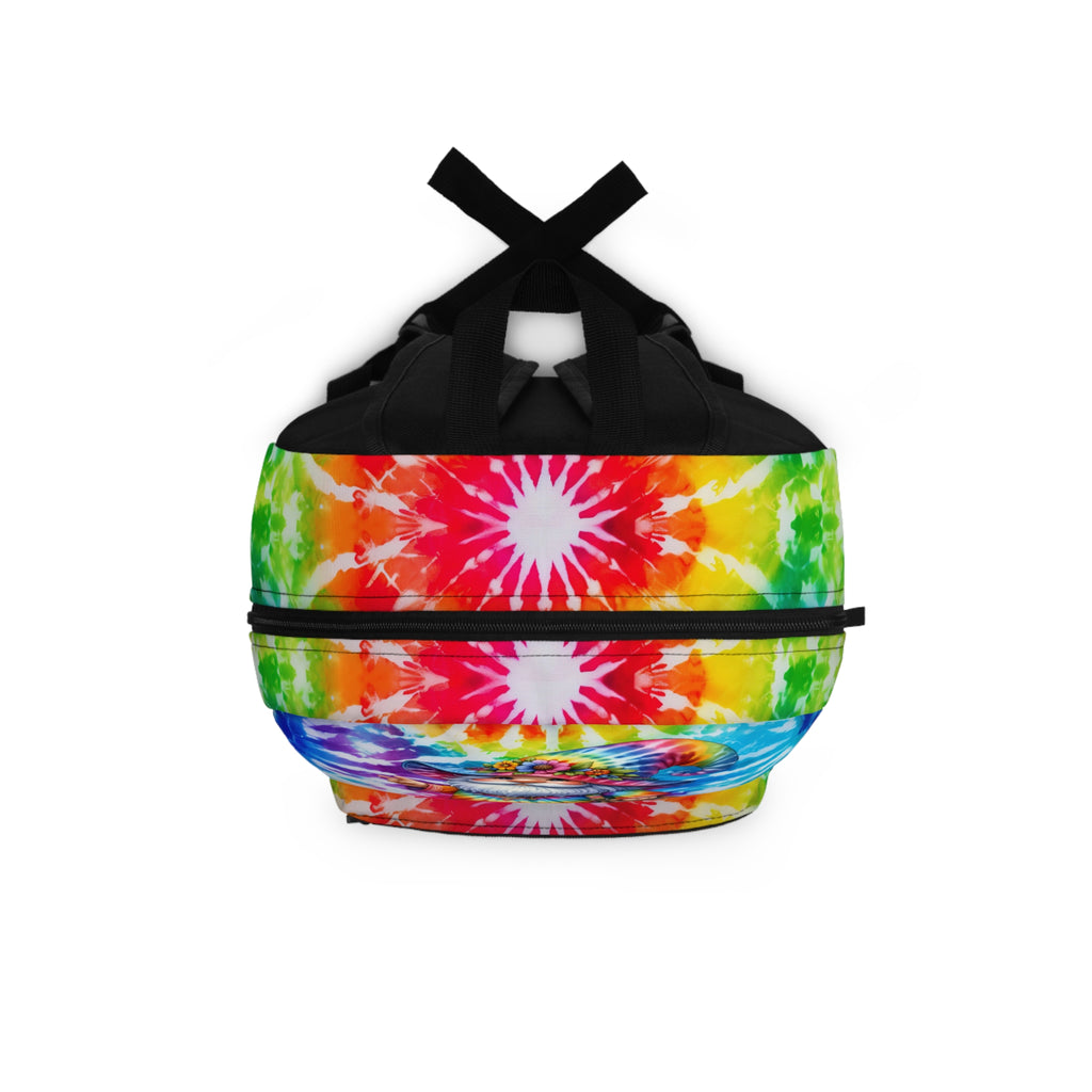 Tie-Dye Gnome Backpack – Colorful Boho School & Travel Bag