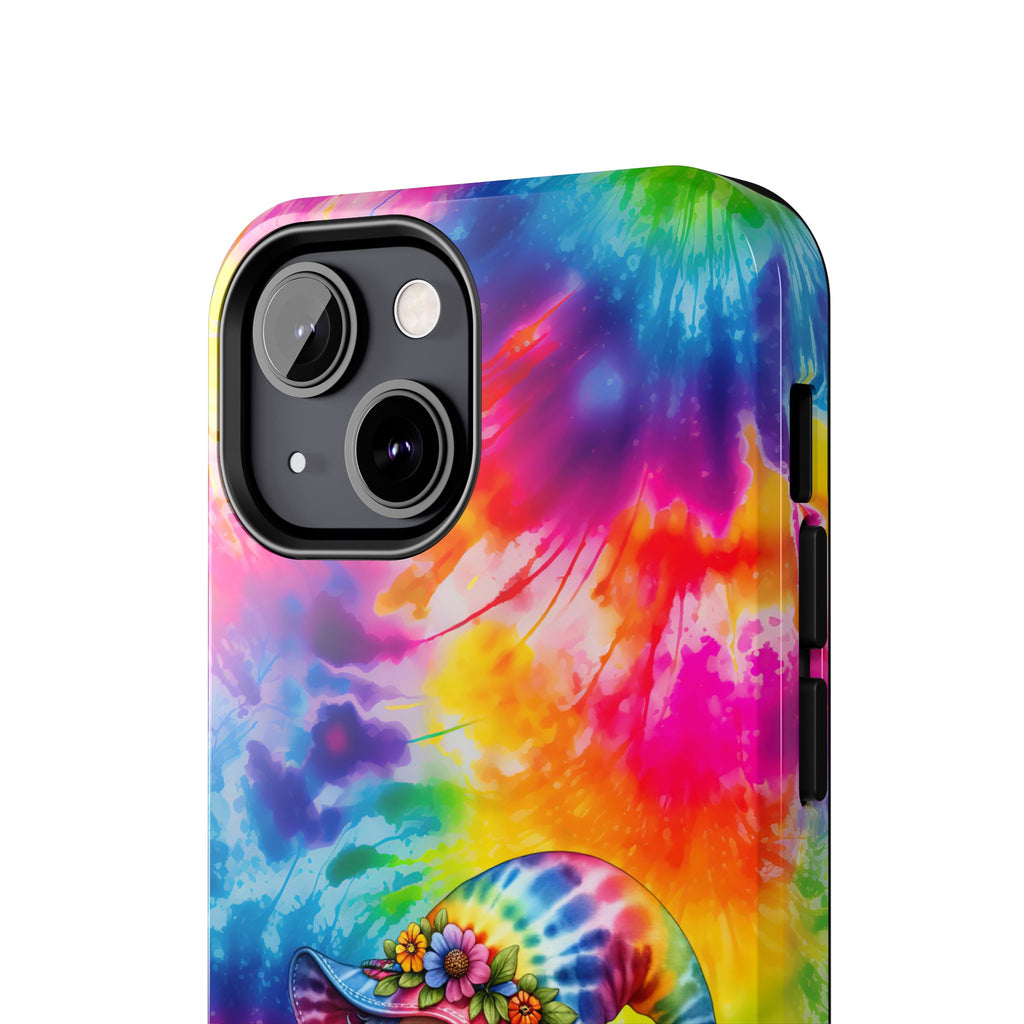 Tie-Dye Gnome Tough Phone Case — Colorful Boho Protective Phone Cover