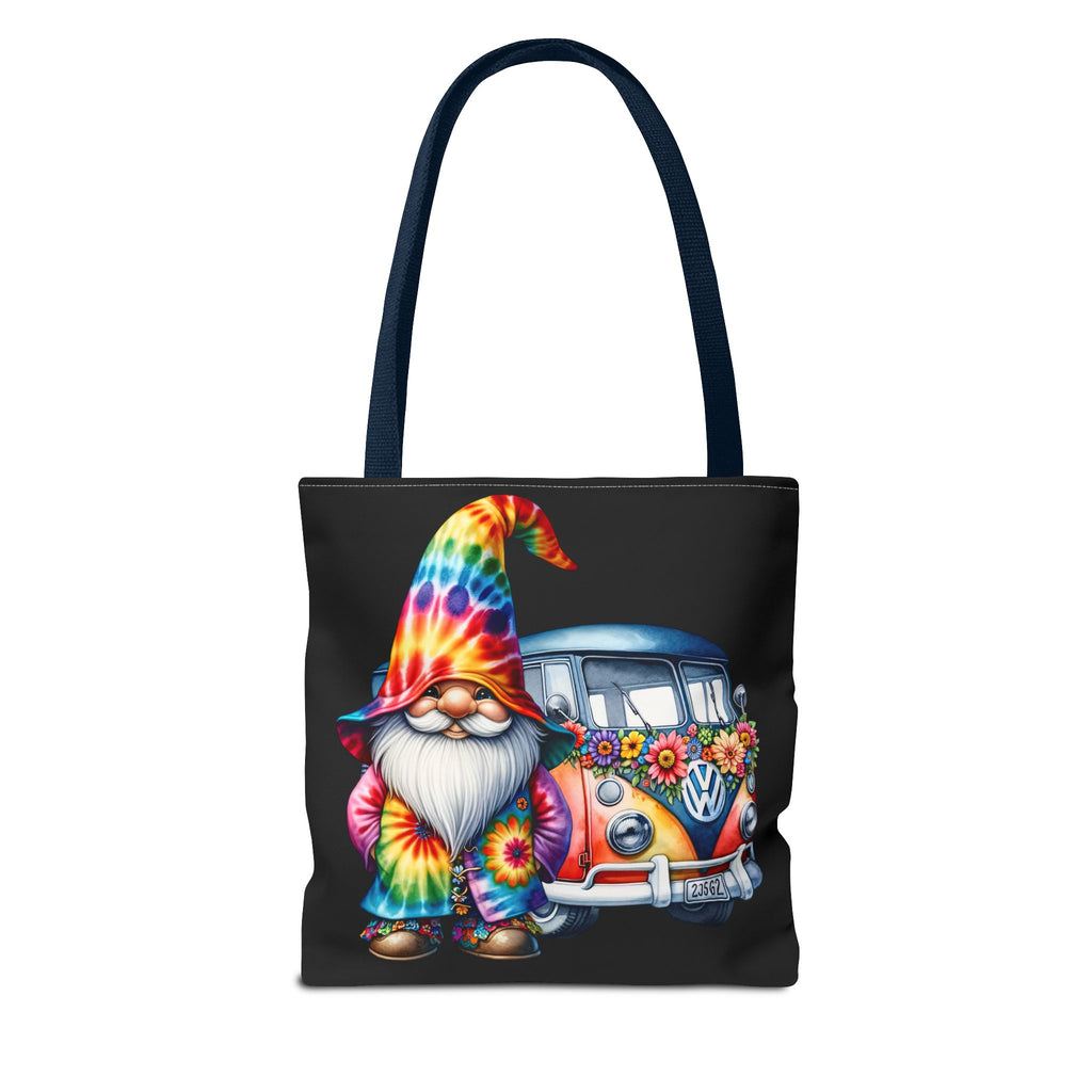 Tie-Dye Gnome Tote Bag — Hippie Van Floral Boho Market Tote