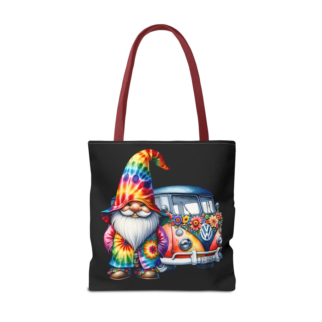 Tie-Dye Gnome Tote Bag — Hippie Van Floral Boho Market Tote