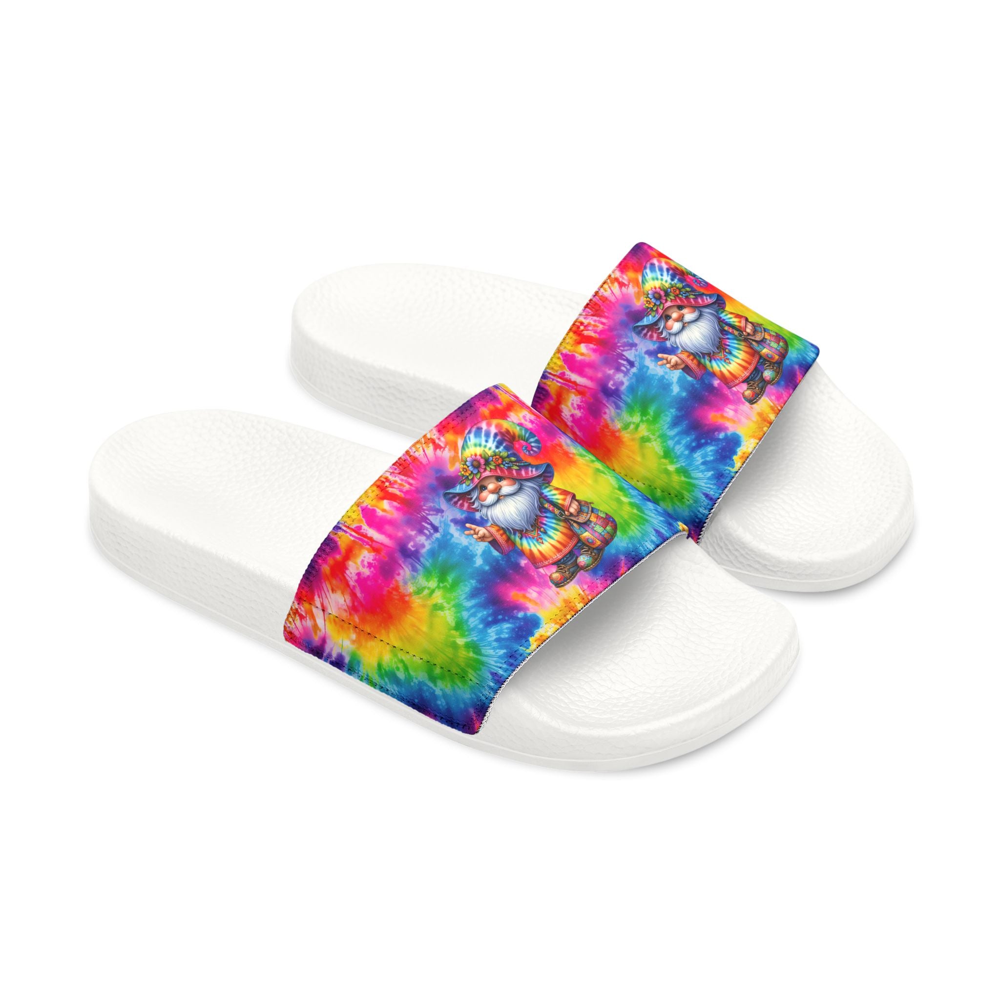 Tie-Dye Skull Slide Sandals — Women’s Removable‑Strap Casual Slides