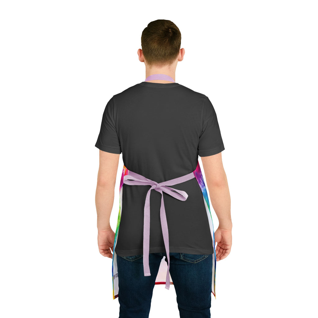 Tie-Dye Gnome BBQ Apron - Colorful Grilling Chef Apron