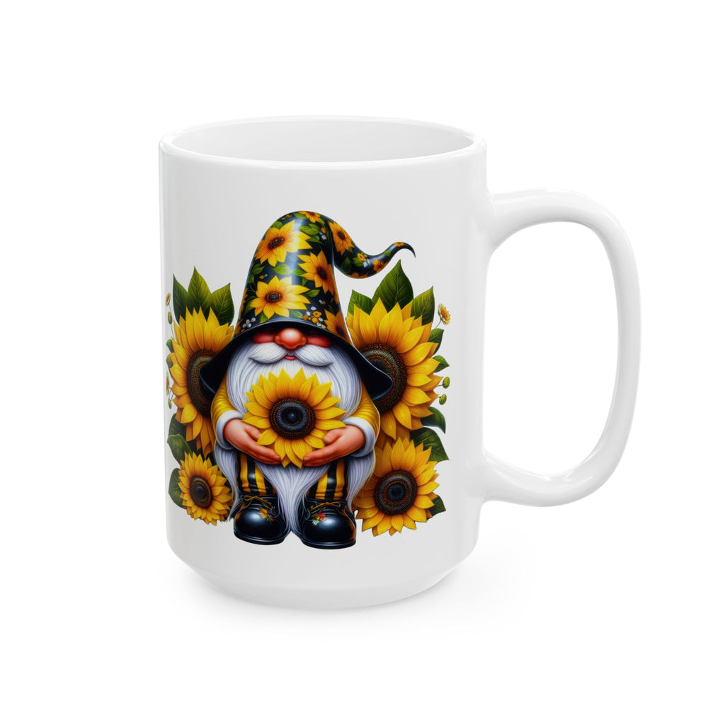 Sunflower Witch Ceramic Mug — Autumn Halloween Coffee Cup (11oz, 15oz)