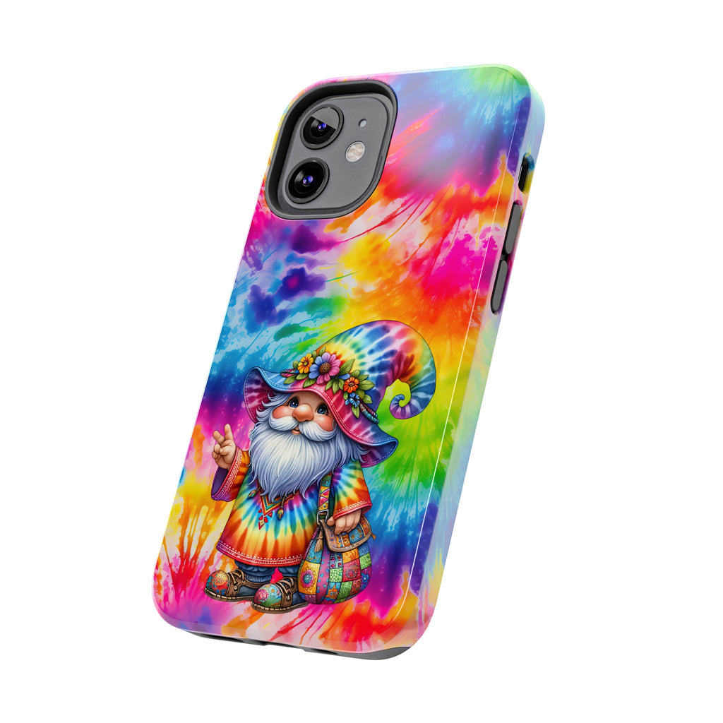 Tie-Dye Gnome Tough Phone Case — Colorful Boho Protective Phone Cover