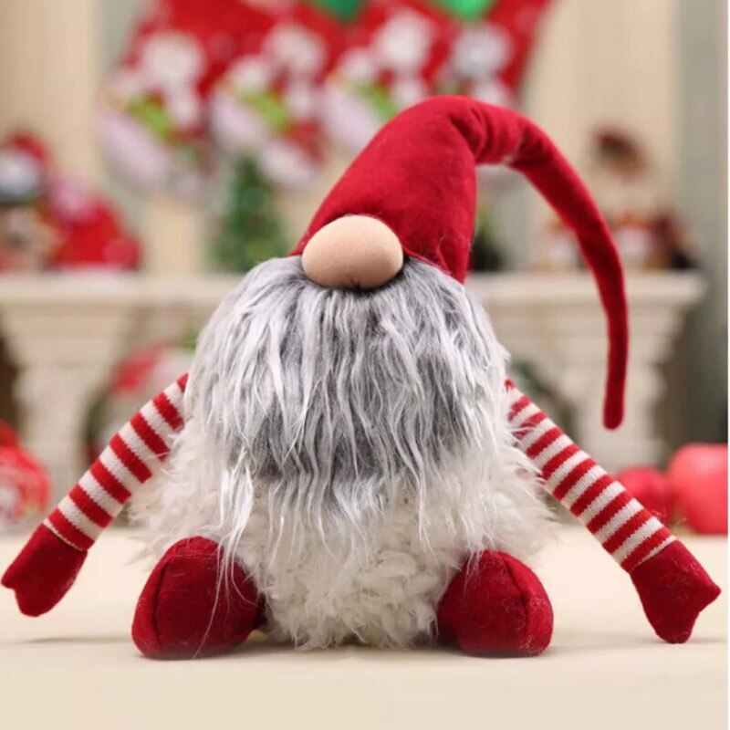 Handmade Swedish Tomte Christmas Decoration Santa Claus Scandinavian Plush Christmas Gnome Plush-Christmas Gift Birthday Present