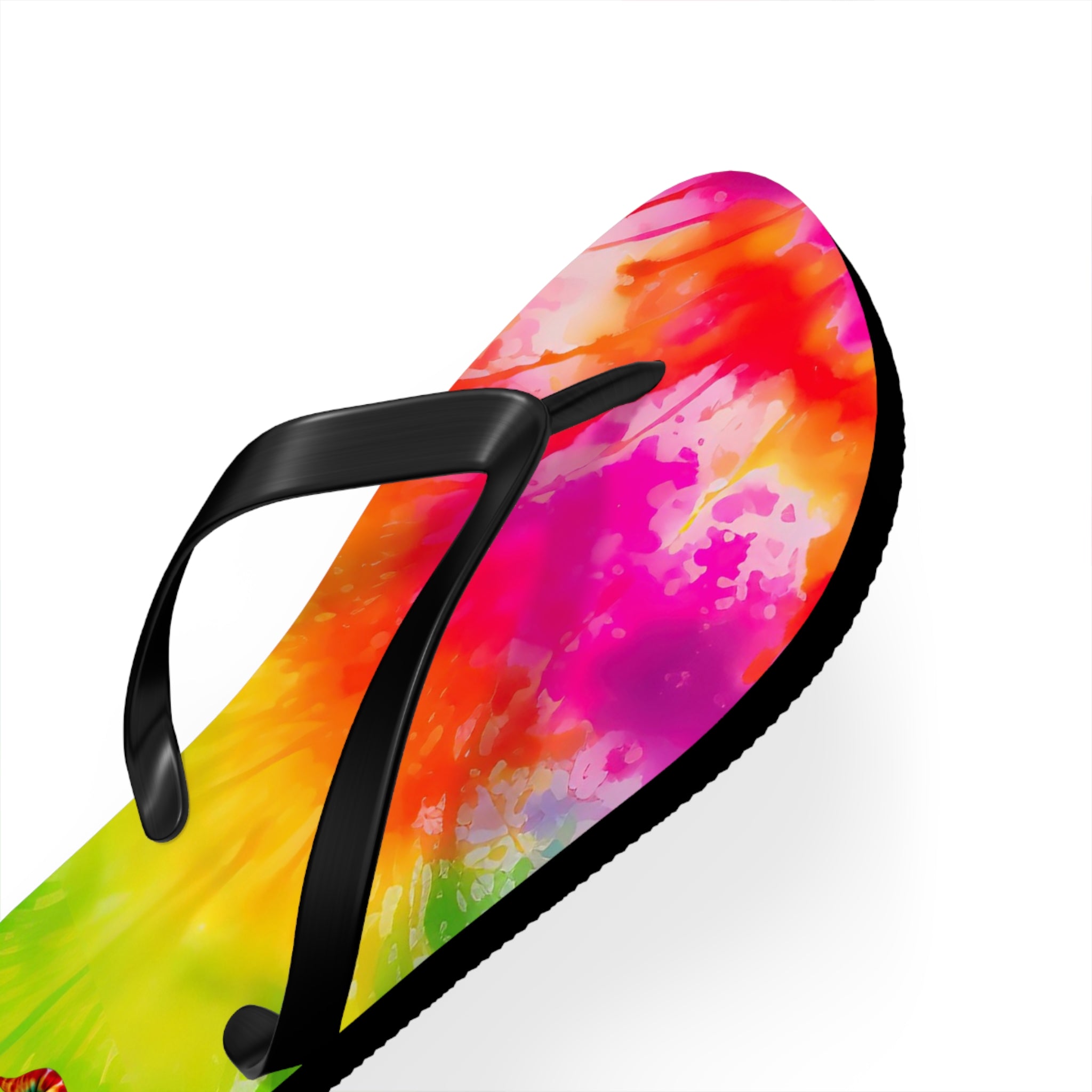Tie-Dye Gnome Flip Flops — Colorful Summer Beach Sandals
