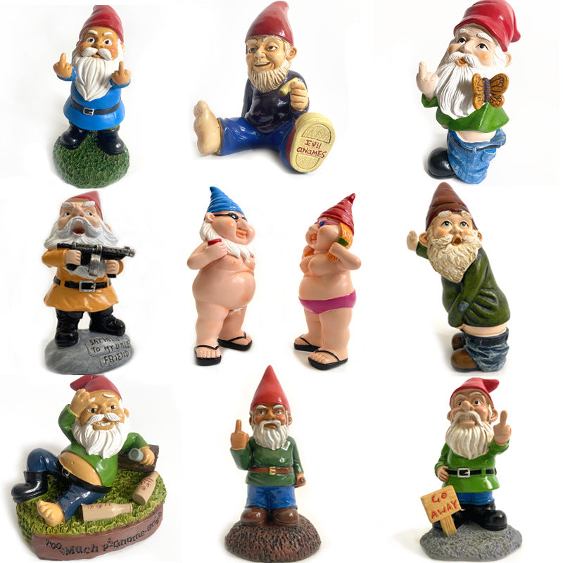 Garden Ornaments Dwarf Resin Crafts Gnome Statues Old Man Christmas Gifts Resin Ornaments