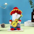 Doll Mexican carnival sombrero Rudolph gnome doll musical instrument dwarf doll decorations