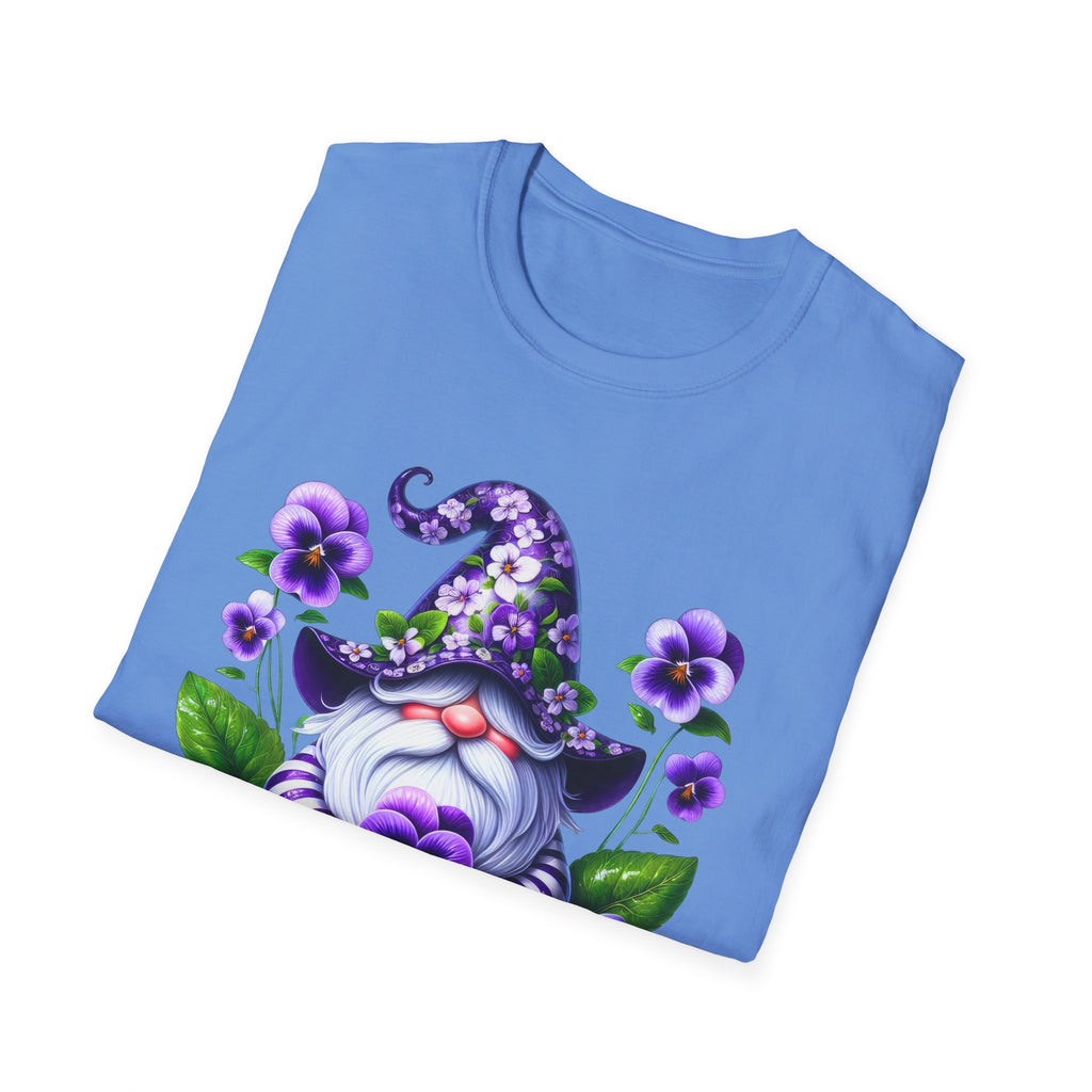 Purple Pansy Garden Gnome T-Shirt