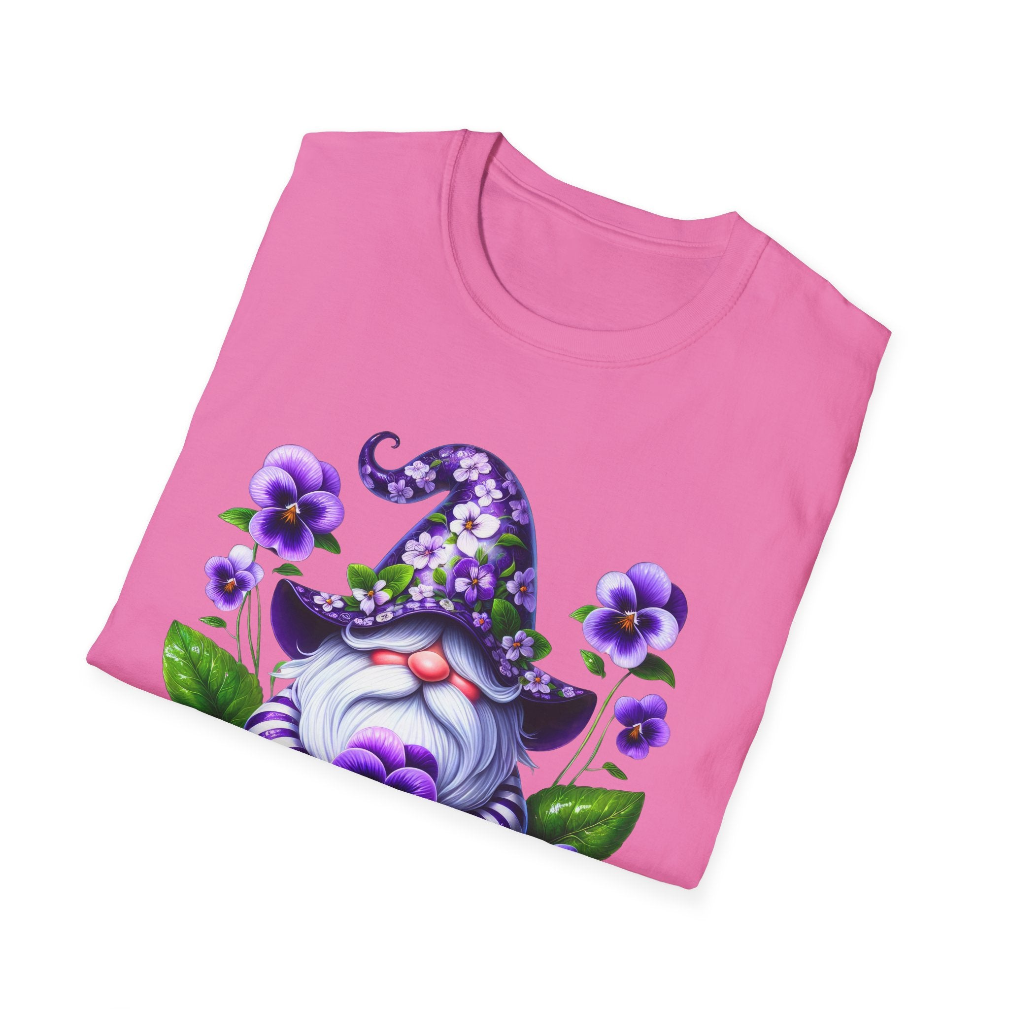 Purple Pansy Garden Gnome T-Shirt