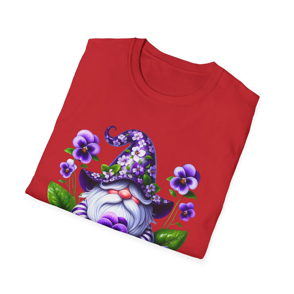 Purple Pansy Garden Gnome T-Shirt