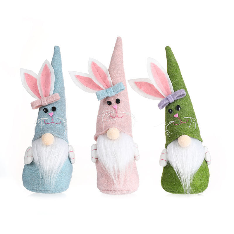 Easter decorations pointed hats cute rabbit faceless dolls home decoration gnome doll ornaments