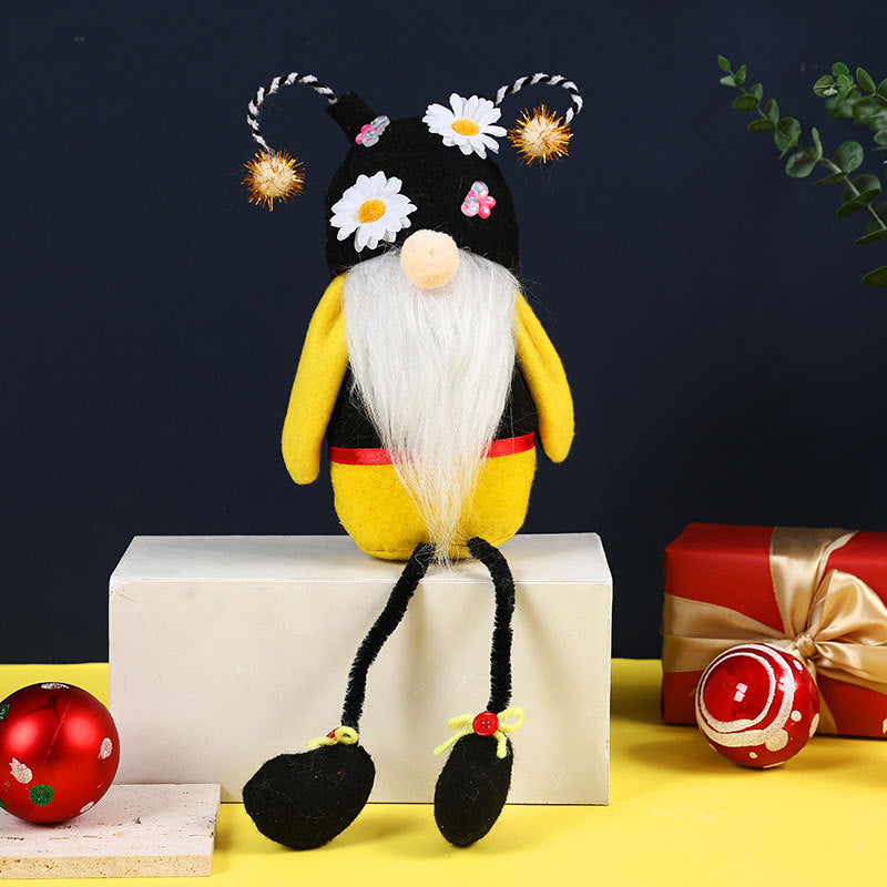 Bee Festival Flower Butterfly Long Legs Faceless Doll Cute Gnome Doll Ornament Creative Doll Gift