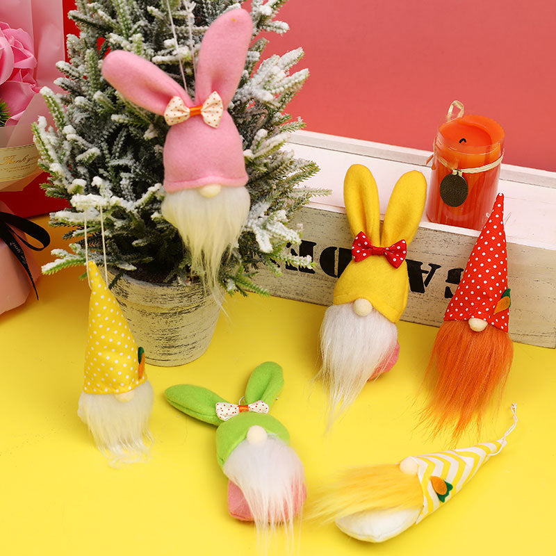 New Easter Decorations Elf Rabbit Faceless Doll Gnome Doll Small Pendant Home Ornament