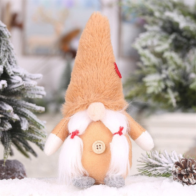Christmas Long Legged Swedish Santa Gnome Plush Doll Ornament Handmade Elf Toys Holiday Home Party Decor Kids Gift#25
