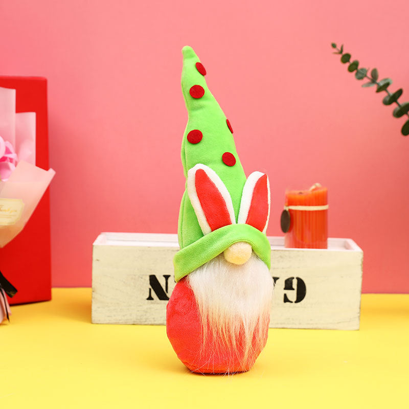 Home Decor Easter Ornaments Pointed Hat Cute Rabbit Faceless Doll Gnome Doll Ornament