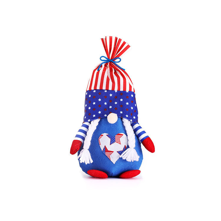 American National Day New Plush Rudolph Gnome Doll Dwarf Faceless Doll Independence Day Decoration