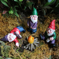 FairyCome Mini Garden Gnome Figurines Resin Fairy Garden Funny Miniature Gnomes Elf Figure Micro Garden Dwarf Kit for Terrarium