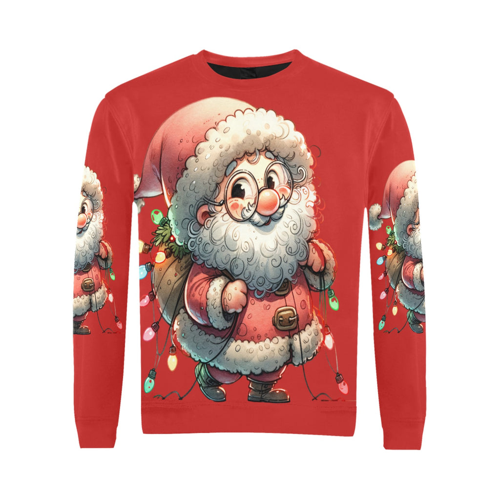Gnome Christmas Men's Crew neck Sweatshirt Made in USA