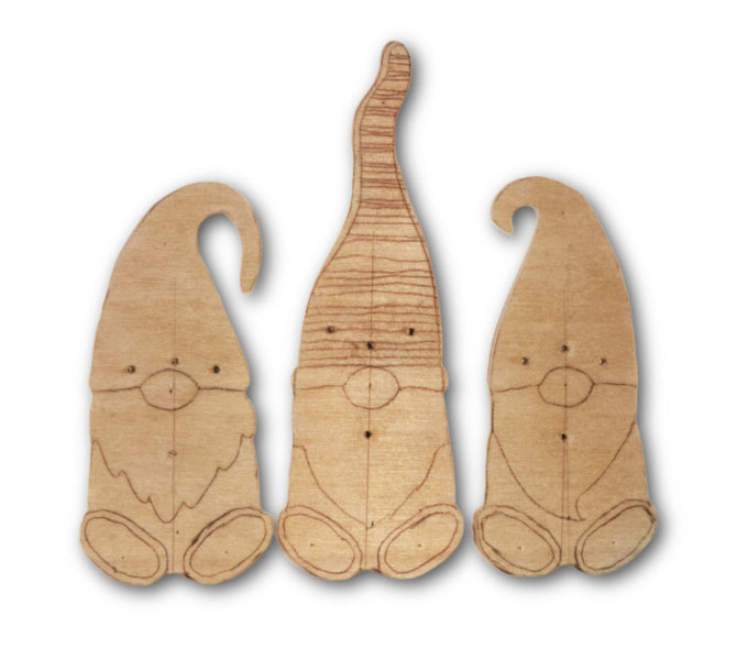 Gnomes Mosaic Backers Set (pre-drilled for hangable & stakeable kit)