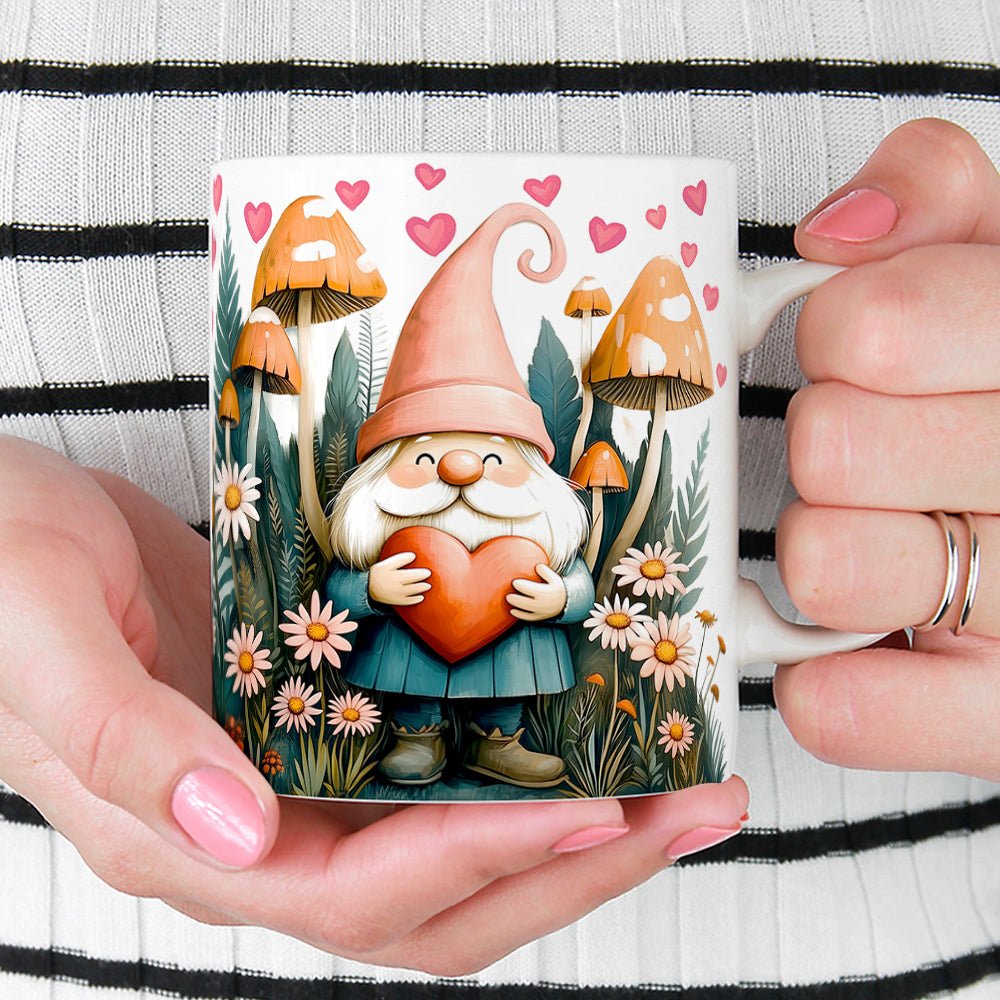 Valentine Garden Gnome Mug