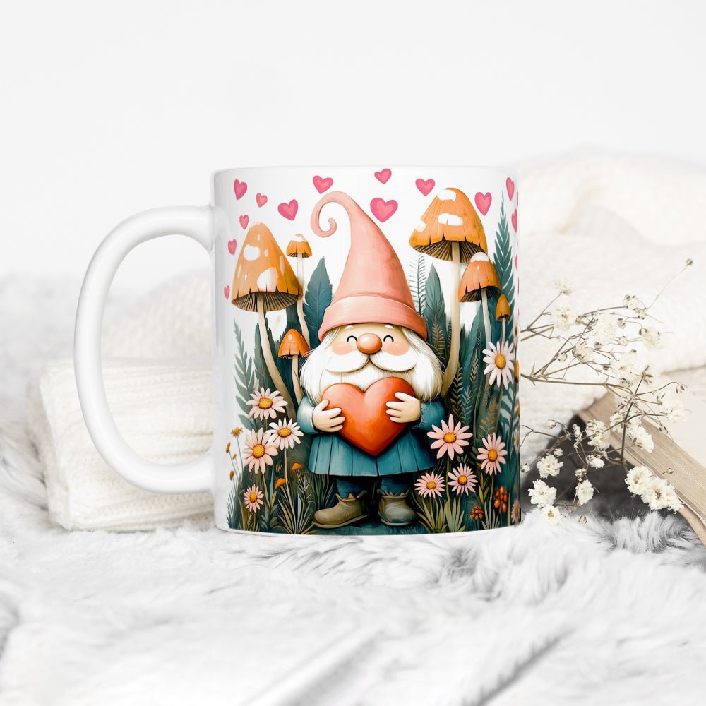 Valentine Garden Gnome Mug